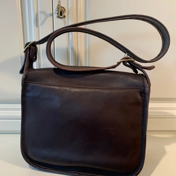 Vtg Coach NYC saddle flap 1970 bag - Picture 4 of 10